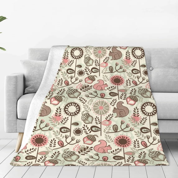 Sikiie Squirrel In The Forest Ultra-Soft Micro flannel Blanket Luxury All Seasons Warm Blanket for Bedding Sofa and Travel (4 sizes)-80"x60"