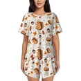thumbnail image 1 of Sikiie Squirrel Womens Pajama Sets Short Sleeve Top With Pants Sleepwear 2 Piece Lounge SetXX-Large, 1 of 6