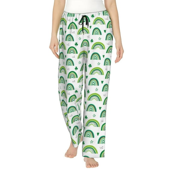 Sikiie St. Patrick's Day rainbows Pajamas Pants for Women, Lounge for Women,Women’s Pajama Lounge Pants-Small