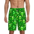 thumbnail image 1 of Sikiie St Patrick's Day2 Mens Pajama Shorts, Lightweight Lounge Pant with Pockets Soft Sleep Pj Shorts for Men4X-Large, 1 of 6