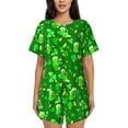 thumbnail image 1 of Sikiie St Patrick's Day2 Womens Pajama Sets Short Sleeve Top With Pants Sleepwear 2 Piece Lounge Set, 1 of 6