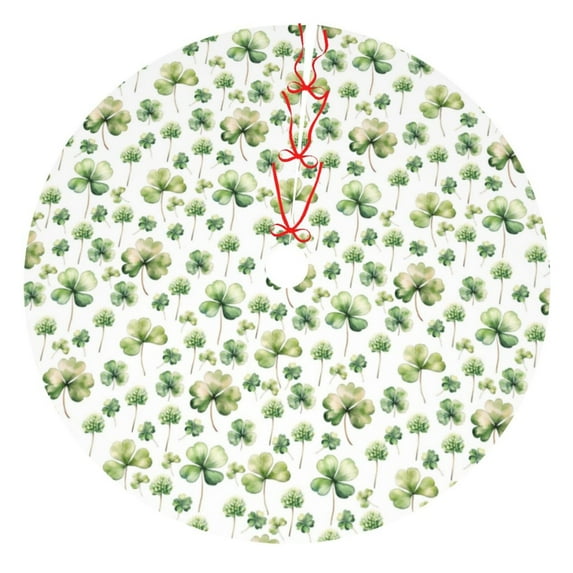 Sikiie St Patrick's Day3 30-48 inches {designName} Print Christmas Tree Skirt Snowman Xmas Tree Skirt with Edge Christmas Decorations for Holiday Party48"