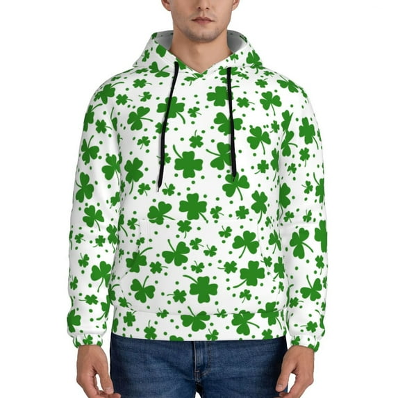 Sikiie St Patrick's Day4 Men's Hoodie, Essentials Hoodie, Sweatshirt, Pullover Hooded Sweatshirt for Men-4X-Large