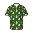 thumbnail image 1 of Sikiie St. Patrick's day 6 Print Men's Hawaiian Shirt, Summer Beach Button Pocket Short Sleeve T-Shirt,X-Large, 1 of 7