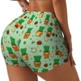 thumbnail image 1 of Sikiie St. Patrick's day Print Workout Shorts Women Scrunch Butt Gym Shorts Seamless High Waist Tummy Control Yoga Biker Athletic Shorts-Small, 1 of 8