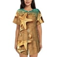 thumbnail image 1 of Sikiie Starfish And Seashell 1 Womens Pajama Sets Short Sleeve Top With Pants Sleepwear 2 Piece Lounge SetXX-Large, 1 of 6