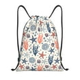 thumbnail image 1 of Sikiie Starfish Shell Drawstring Backpack Drawstring Bags, Draw String Back Bag for Sports, Gym, Travel, Swimming, Beach-Small, 1 of 6