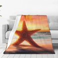 thumbnail image 1 of Sikiie Starfish Sunset Sea Beach Ultra-Soft Micro flannel Blanket Luxury All Seasons Warm Blanket for Bedding Sofa and Travel (4 sizes)-50"x40", 1 of 7
