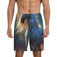 thumbnail image 1 of Sikiie Starry Light White Horse Mens Pajama Shorts, Lightweight Lounge Pant with Pockets Soft Sleep Pj Shorts for MenLarge, 1 of 6