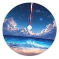 thumbnail image 1 of Sikiie Starry Night Ocean View 30-48 inches {designName} Print Christmas Tree Skirt Snowman Xmas Tree Skirt with Edge Christmas Decorations for Holiday Party-48", 1 of 7