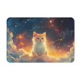 thumbnail image 1 of Sikiie Starry Sky Constellation Cat Print Flannel Anti-slip Floor Mat 16x24in, Thickened Dustproof Entrance Door Mat Floor Mat for Kitchen, Bathroom, Laundry Room, 1 of 7