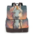 thumbnail image 1 of Sikiie Starry Sky Cute Horse Women Genuine Leather Backpack Fashion Rucksack Daypack Leather Casual Travel Backpacks for Women, 1 of 4