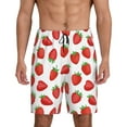 thumbnail image 1 of Sikiie Strawberries Mens Pajama Shorts, Lightweight Lounge Pant with Pockets Soft Sleep Pj Shorts for Men4X-Large, 1 of 6