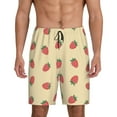 thumbnail image 1 of Sikiie Strawberries Mens Pajama Shorts, Lightweight Lounge Pant with Pockets Soft Sleep Pj Shorts for Men4X-Large, 1 of 6