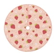 thumbnail image 1 of Sikiie Strawberries Nativity Christmas Tree Skirt, Jesus Christian Winter Holiday Tree Mat Decoration(30-48IN), 1 of 6