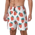 thumbnail image 1 of Sikiie Strawberries Print Men's Double Layer Swimming Trunks, Adjustable Waistband and Pockets Sports Swimming Trunks, Beach Swimwear-X-Large, 1 of 6
