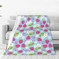 thumbnail image 1 of Sikiie Strawberry And Flowers Ultra-Soft Micro flannel Blanket Luxury All Seasons Warm Blanket for Bedding Sofa and Travel (4 sizes)-40"x30", 1 of 7