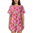 thumbnail image 1 of Sikiie Strawberry Cake Womens Pajama Sets Short Sleeve Top With Pants Sleepwear 2 Piece Lounge SetSmall, 1 of 6