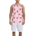 thumbnail image 1 of Sikiie Strawberry Floral Basketball Jersey Reversible Men's Mesh Athletic Sports Shirts Training Practice S-4XLX-Large, 1 of 6