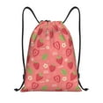 thumbnail image 1 of Sikiie Strawberry Floral Drawstring Backpack Drawstring Bags, Draw String Back Bag for Sports, Gym, Travel, Swimming, Beach-Medium, 1 of 6