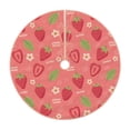 thumbnail image 1 of Sikiie Strawberry Floral Nativity Christmas Tree Skirt, Jesus Christian Winter Holiday Tree Mat Decoration(30-48IN)48", 1 of 6