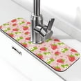 thumbnail image 1 of Sikiie Strawberry Floral Splash Guard for Sink Faucet-1 PC Super Absorbent Fast Drying Mat Sink Gadgets-Splash Guard for Kitchen, Sink Mat, 1 of 7