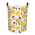 thumbnail image 1 of Sikiie Strawberry Lemon Print Round Dirty Clothes Basket, Waterproof Standing Foldable Storage Basket, for Laundry Room, Bedroom, Bathroom Storage-Medium, 1 of 6