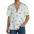 thumbnail image 1 of Sikiie Strawberry Men's Wrinkle Free Untucked Cuban Shirt Business Casual Button Down Shirts Short Sleeve ShirtSmall, 1 of 5