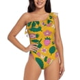 thumbnail image 1 of Sikiie Strawberry Print Women One Piece Swimsuits Tummy Control One Shoulder Bathing Suits Ruffle Swimwear, From S to XXL-X-Large, 1 of 6