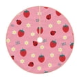thumbnail image 1 of Sikiie Strawberry and Ladybugs Nativity Christmas Tree Skirt, Jesus Christian Winter Holiday Tree Mat Decoration(30-48IN)36", 1 of 6