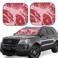 thumbnail image 1 of Sikiie Striped Meat Print Foldable Car Windshield Sun Visor, Car Window Sunshade Suitable for Sedan, SUV and Truck Car Accessories-Small, 1 of 6