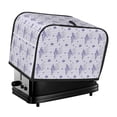 thumbnail image 1 of Sikiie Stripes and Sprigs of Lavender Toaster Covers 2 Slice Dustproof Toaster Cover Bread Machine Cover, Dustproof Cover - 11.4" x 7.5" x 7.9", 1 of 7