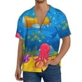 thumbnail image 1 of Sikiie Submarine And Landscape Men's Cuban Shirt, Hawaiian Shirts, Business Casual Button Down Shirts, Short Sleeve Shirt-Small, 1 of 5