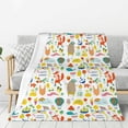 thumbnail image 1 of Sikiie Summer Animal Cozy Flannel Fleece Throw Blanket: Lightweight & Thick for All Seasons - Perfect for Women, Men, & Kids"40"x30", 1 of 6