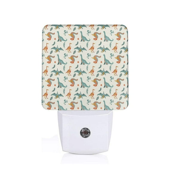 Sikiie Summer Dinosaur Led Night Light, Warm White,Cool White Lights for Bathroom,Hallway,Bedroom, Kids Room-US