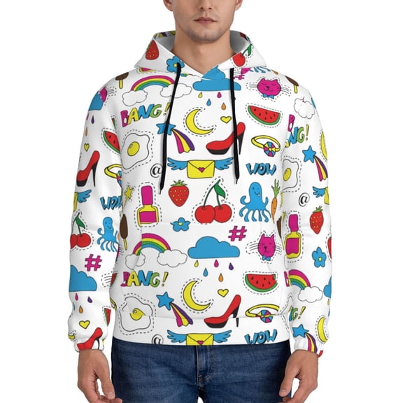 Sikiie Summer Men's Hoodie, Essentials Hoodie, Sweatshirt, Pullover Hooded Sweatshirt for Men-XX-Large