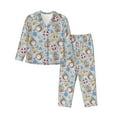 thumbnail image 1 of Sikiie Summer Time With Gnome Women's Long-Sleeve Shirt and Full-Length Bottom Pajama Set (s-xxl)-Large, 1 of 7