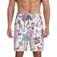 thumbnail image 1 of Sikiie Summer with Flamingo Mens Pajama Shorts, Lightweight Lounge Pant with Pockets Soft Sleep Pj Shorts for Men4X-Large, 1 of 6