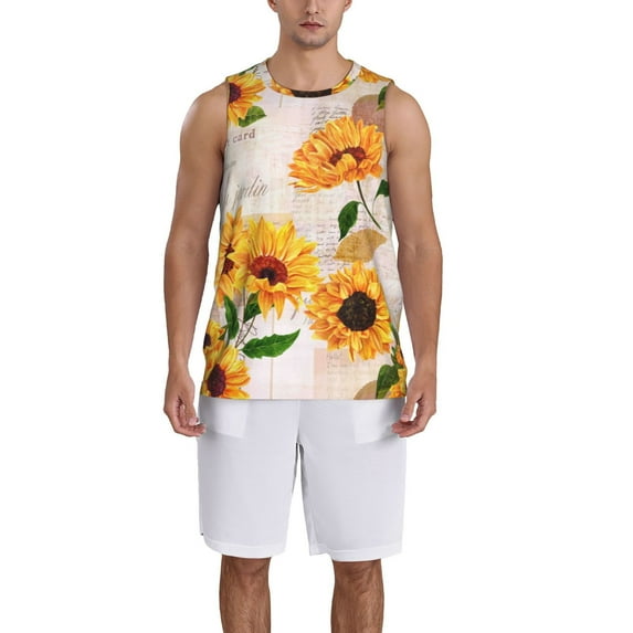 Sikiie Sunflower 5 Basketball Jersey Reversible Men's Mesh Athletic Sports Shirts Training Practice S-4XLLarge