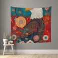 thumbnail image 1 of Sikiie Sunflower Bald Eagle tapestry wall hanging home decor for bedrooms, living rooms, dorms 60x51in, 1 of 6