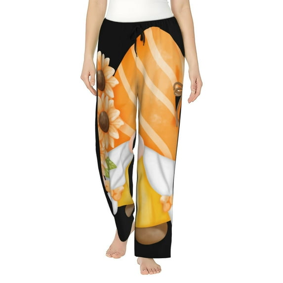 Sikiie Sunflower Gnomes 2 Women’s Ultra-Soft Comfy Lounge Pants Sleepwear Comfy Lounge Pants Drawstring Sleep Bottoms with PocketsLarge