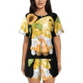 thumbnail image 1 of Sikiie Sunflower Gnomes 3 Womens Pajama Sets Short Sleeve Top With Pants Sleepwear 2 Piece Lounge SetMedium, 1 of 6