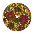thumbnail image 1 of Sikiie Sunflower Nativity Christmas Tree Skirt, Jesus Christian Winter Holiday Tree Mat Decoration(30-48IN)30", 1 of 6
