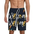 thumbnail image 1 of Sikiie Sunflower Welcome A Mens Pajama Shorts, Lounge Pant, Men's shorts，Sleep Pj Shorts for Men-XX-Large, 1 of 6