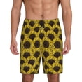 thumbnail image 1 of Sikiie Sunflowers 3 Mens Pajama Shorts, Lightweight Lounge Pant with Pockets Soft Sleep Pj Shorts for MenLarge, 1 of 6