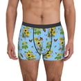 thumbnail image 1 of Sikiie Sunflowers And Bees Print Men's Boxer Briefs, Elastic Waistband Boxer Briefs Leggings-Medium, 1 of 5