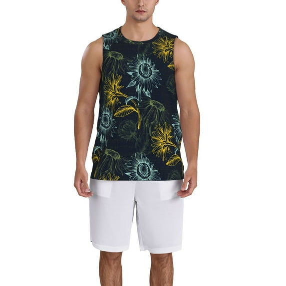 Sikiie Sunflowers Basketball Jersey Reversible Men's Mesh Athletic Sports Shirts Training Practice S-4XL3X-Large