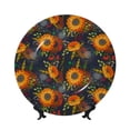 thumbnail image 1 of Sikiie Sunflowers Bone China Decorative Plate Personality Ceramic Dinner Plate Crafts Decorative Ceramic Decorative Plate -8in, 1 of 6