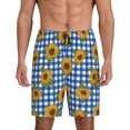 thumbnail image 1 of Sikiie Sunflowers Mens Pajama Shorts, Lightweight Lounge Pant with Pockets Soft Sleep Pj Shorts for Men4X-Large, 1 of 6