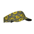 thumbnail image 1 of Sikiie Sunflowers On Black And White Stripes Sun Visor Hat Adjustable Velcro Golf Visor Sports Sunscreen Visor Hat for Outdoor Activities, 1 of 7